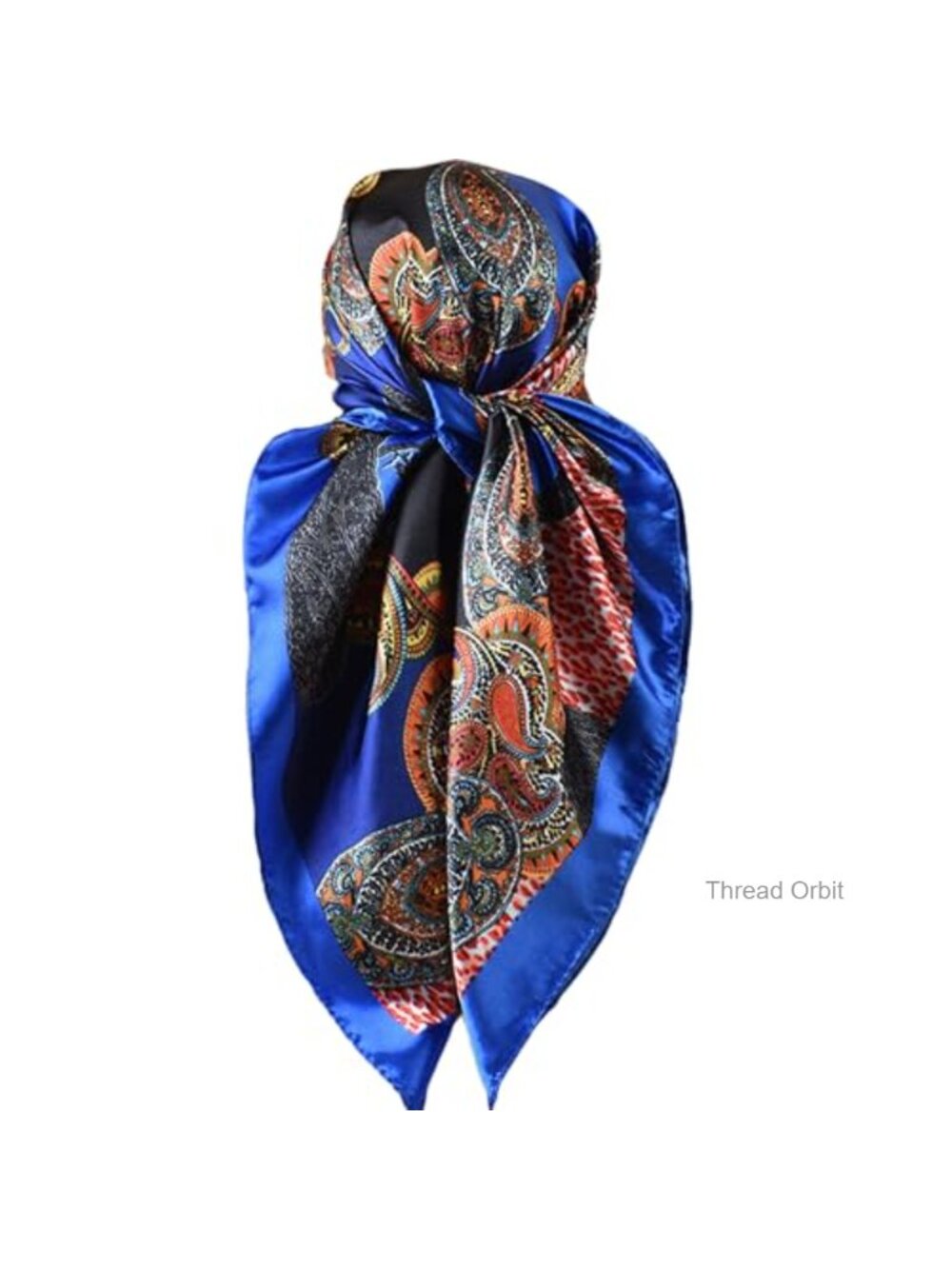 Silk Satin Hair Bandana Scarf Women Square Neck Head Wrap